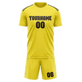 Custom Light Yellow Brown Soccer Jersey
