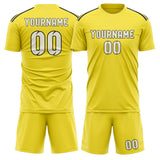 Custom Light Yellow Cream Soccer Jersey