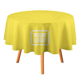 Custom Light Yellow Cream Round Table Cloth