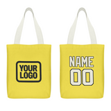 Custom Light Yellow Cream Canvas Tote Bag