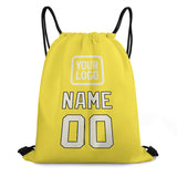 Custom Light Yellow Cream Drawstring Bag