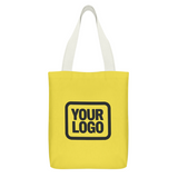Custom Light Yellow Cream Canvas Tote Bag