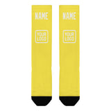 Custom Light Yellow Cream Knee-High Sock