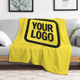 Custom Light Yellow Black Blanket