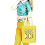Custom Light Yellow Cream Canvas Tote Bag
