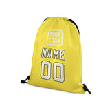 Custom Light Yellow Cream Drawstring Bag