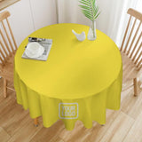 Custom Light Yellow Cream Round Table Cloth