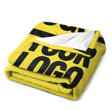 Custom Light Yellow Black Blanket