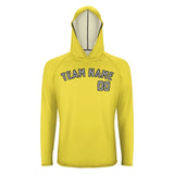 Custom Light Yellow Gray UV-Hoodie