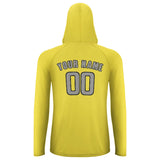 Custom Light Yellow Gray UV-Hoodie