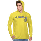 Custom Light Yellow Gray UV-Hoodie