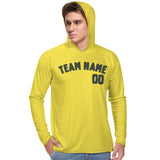 Custom Light Yellow Dark Green UV-Hoodie