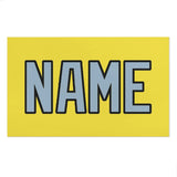 Custom Light Yellow Light Blue Beach Towel