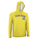 Custom Light Yellow Light Blue UV-Hoodie