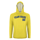 Custom Light Yellow Sky Blue UV-Hoodie