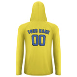 Custom Light Yellow Sky Blue UV-Hoodie
