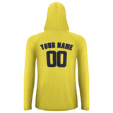 Custom Light Yellow Navy UV-Hoodie