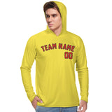 Custom Light Yellow Orange Red UV-Hoodie