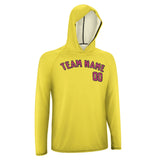 Custom Light Yellow Pink UV-Hoodie