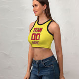 Custom Light Yellow Red Sleeveless Tank Top