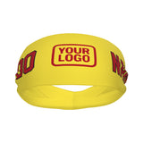 Custom Light Yellow Red Sports headband