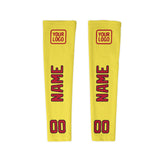 Custom Light Yellow Red Arm Sleeve
