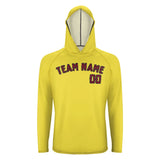 Custom Light Yellow Crimson Red UV-Hoodie