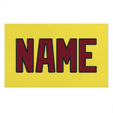 Custom Light Yellow Crimson Red Beach Towel