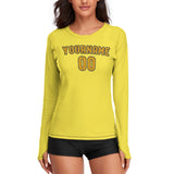Custom Light Yellow Yellow Women's Long-Sleeve Shirt