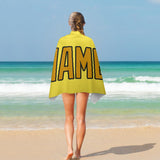 Custom Light Yellow Yellow Beach Towel