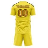 Custom Light Yellow Yellow Soccer Jersey