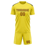 Custom Light Yellow Yellow Soccer Jersey