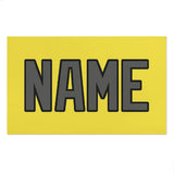 Custom Light Yellow Dark Grey Beach Towel