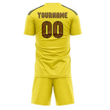 Custom Light Yellow Khaki Soccer Jersey
