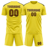 Custom Light Yellow Khaki Soccer Jersey