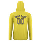 Custom Light Yellow Light Khaki UV-Hoodie