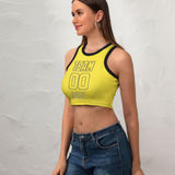 Custom Light Yellow Light Yellow Sleeveless Tank Top