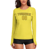 Custom Light Yellow Gold Women's Long-Sleeve Shirt