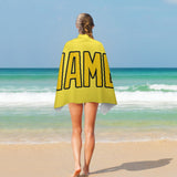 Custom Light Yellow Gold Beach Towel