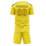 Custom Light Yellow Gold Soccer Jersey