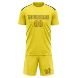 Custom Light Yellow Gold Soccer Jersey