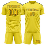 Custom Light Yellow Gold Soccer Jersey