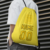 Custom Light Yellow Gold Drawstring Bag