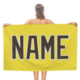 Custom Light Yellow Brown Beach Towel