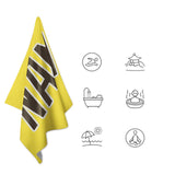 Custom Light Yellow Brown Beach Towel