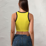Custom Light Yellow Brown Sleeveless Tank Top