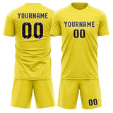 Custom Light Yellow Brown Soccer Jersey