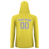 Custom Light Yellow Gray UV-Hoodie