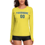 Custom Light Yellow Green Women's Long-Sleeve Shirt