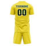 Custom Light Yellow Green Soccer Jersey